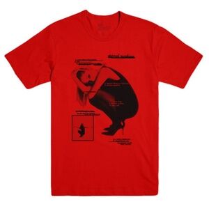 Ariana Grande Eternal Sunshine Tracklist Red T-Shirt in Size S